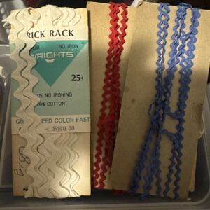 Vintage 1969 Wrights Rick Rack No Iron 100% Cotton